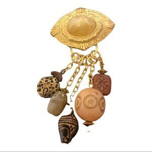 Vintage Brooch beaded excellent piece